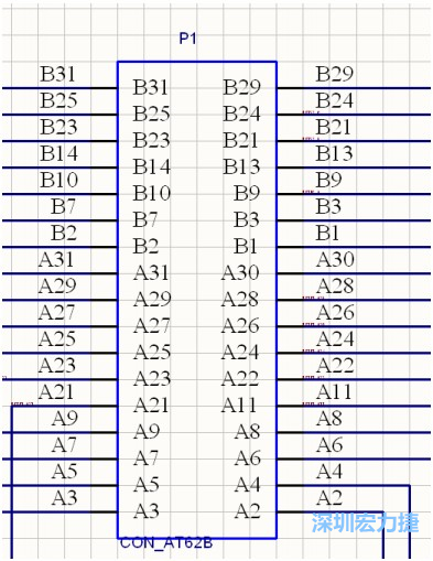  AT 總線 62 芯插槽，變成了一個 34 芯元件。