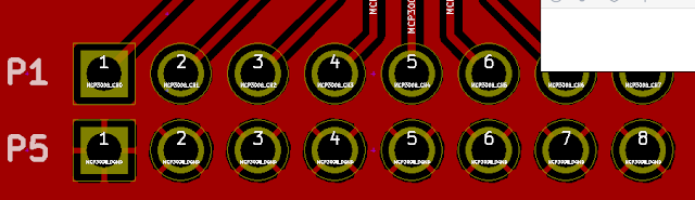TOP層鋪鋪的狀態(tài)，到下方排pad為GND，連接GND Copper zone 都是設(shè)定Thermal relief Pad