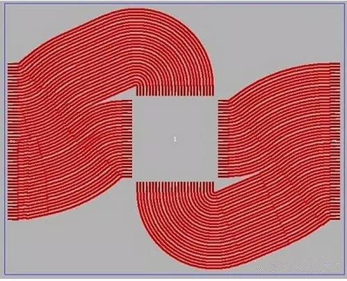(中間)任意角度布線不僅有助于縮短導線長度，而且在確保滿足所有要求的同時占用更小的面積；