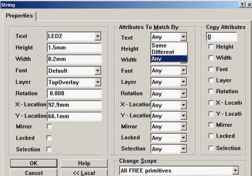 4. 可對字符和阻焊進行適當?shù)恼{(diào)整，以方便處理文件和提高效率，字符可以通過Global過濾器設(shè)置條件進行快速調(diào)整不同格式的字符